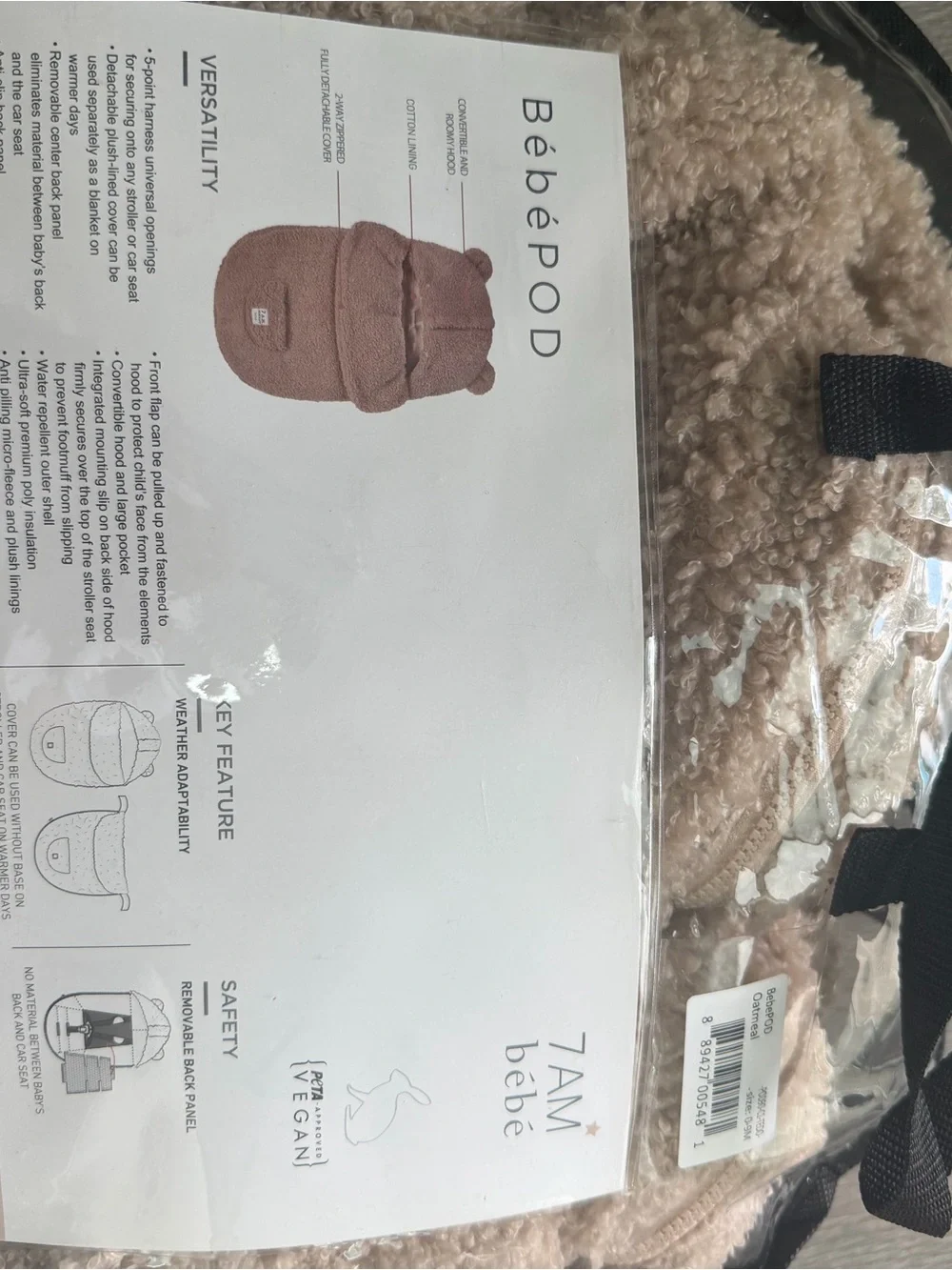 Bébépod Teddy Cozy Footmuff - Beige